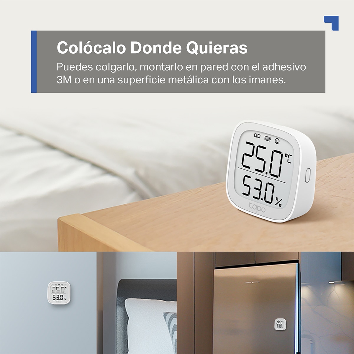 Sensor de Temperatura y Humedad Inteligente Tapo T315 Blanco-7