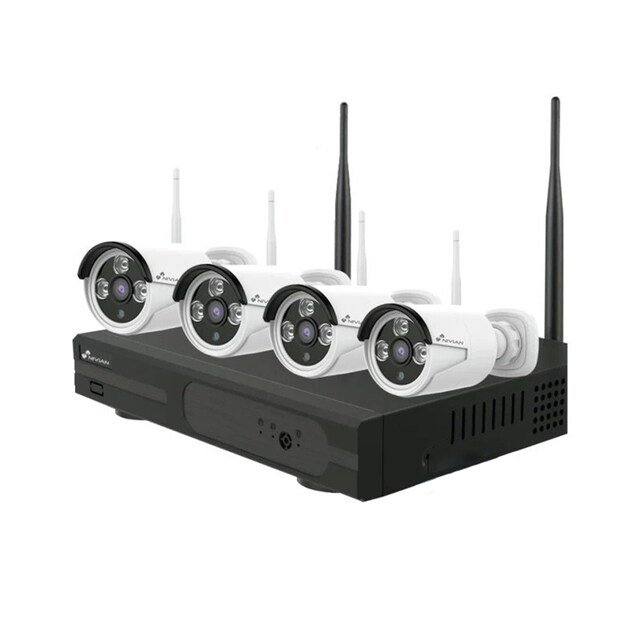 Imagen 0 de Kit de 4 cámaras de seguridad + grabador de seguridad Nivian