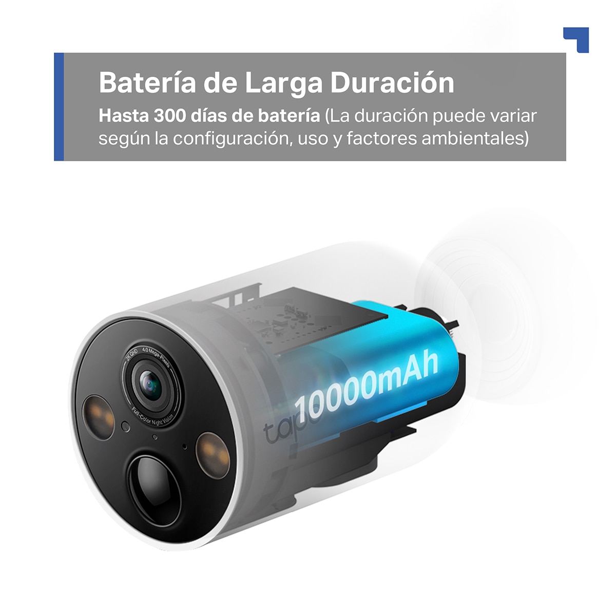 Cámara de Vigilancia IP Tapo C425, para Exterior, con Batería Recargable, Resolución 2K QHD y Detección IA Avanzada, IP66 Blanco-6
