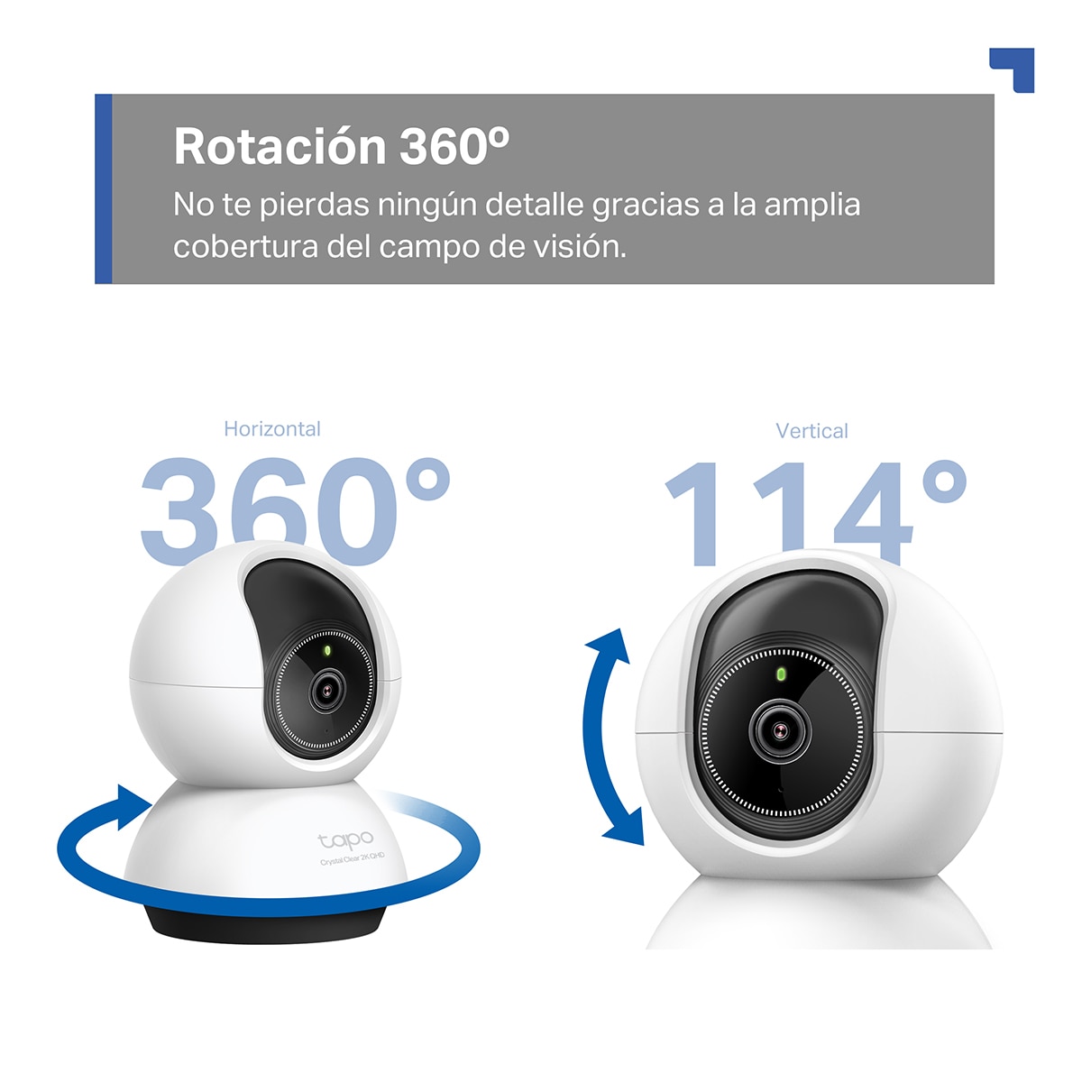 Cámara de Vigilancia 360º Tapo TC74, 3K 5MP, Rotatoria, Visión Nocturna, Detección IA Gratuita 7