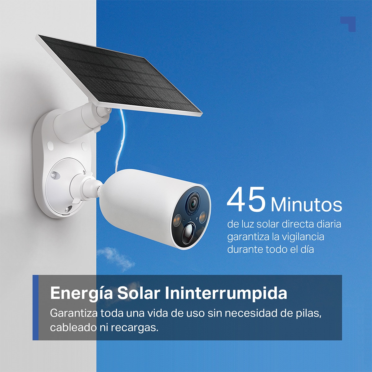 Cámara de vigilancia para exterior con Panel Solar y Batería Recargable Tapo C425 Kit 4