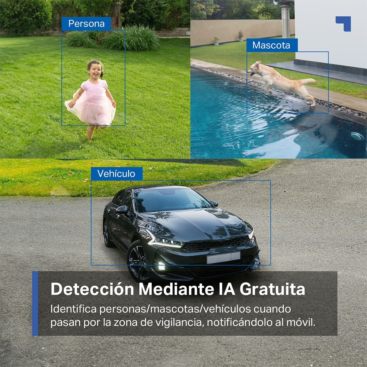Cámara de vigilancia para exterior con Panel Solar y Batería Recargable Tapo C425 Kit 6