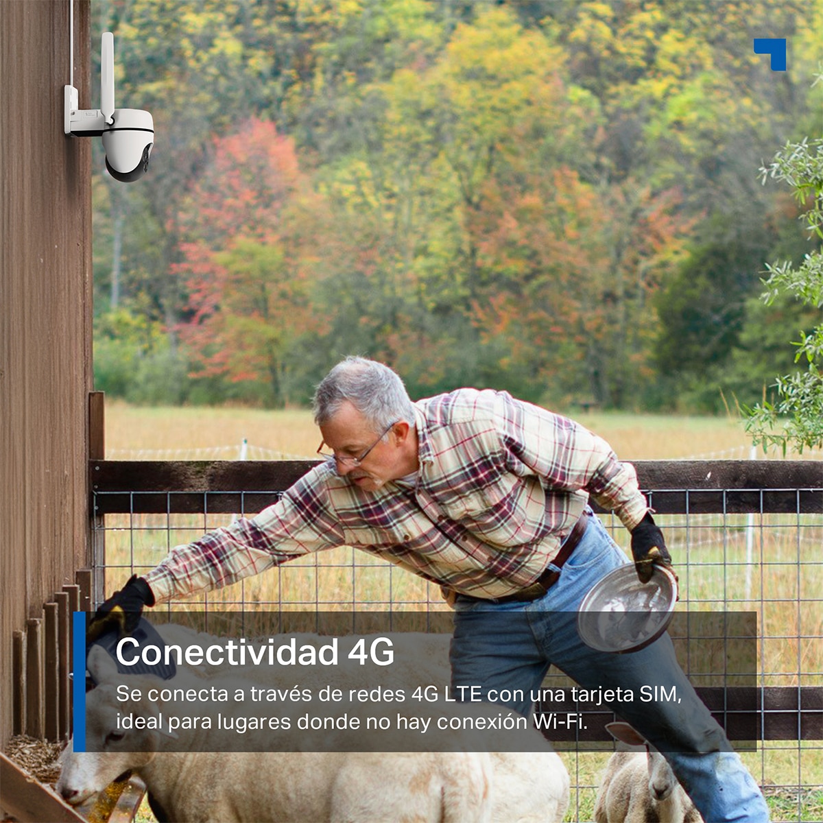 Cámara de vigilancia 4G Tapo TC40GW, Exterior, Rotación 360º, 1080p 3