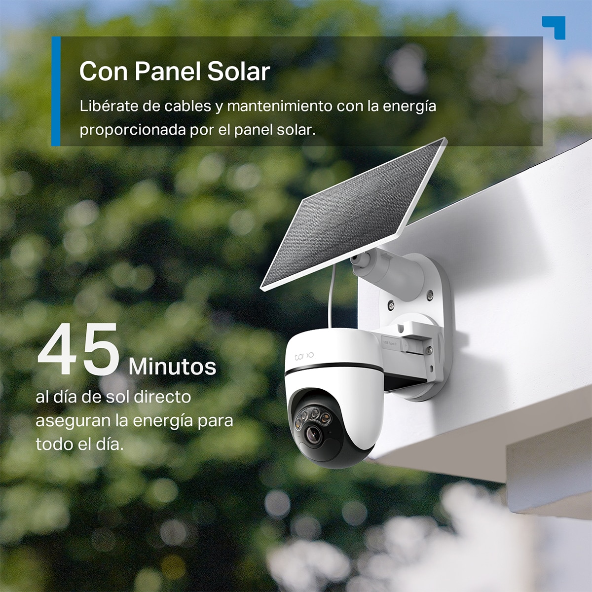 Câmara de Vigilância para Exterior 360º com Painel Solar e Bateria Tapo TC90 Kit 5