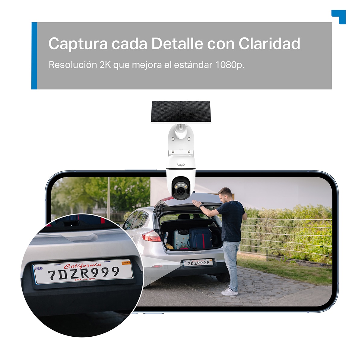 Câmara de Vigilância para Exterior 360º com Painel Solar e Bateria Tapo TC90 Kit 8