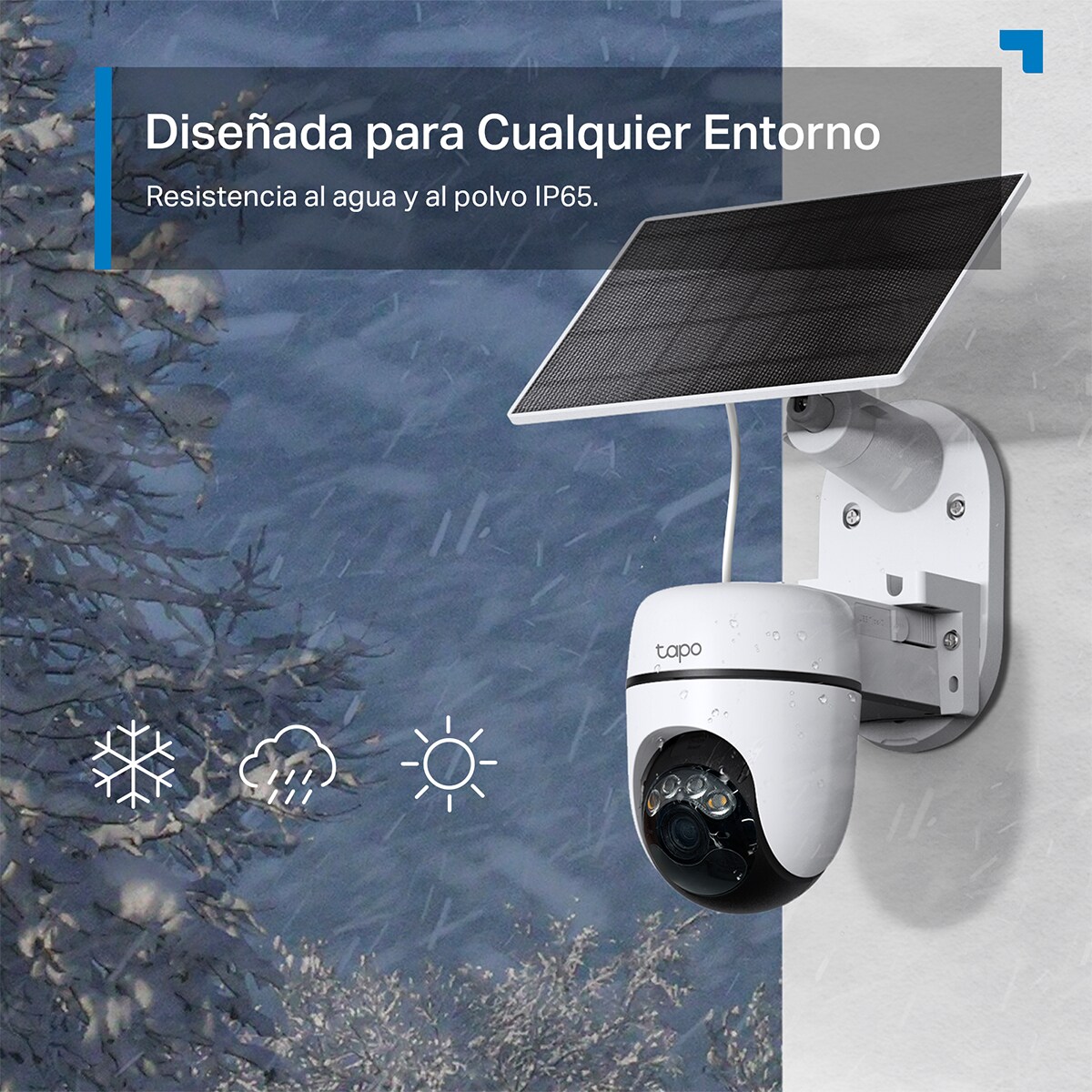 Cámara de vigilancia para exterior 360º con Panel Solar y Batería Tapo TC90 Kit 11
