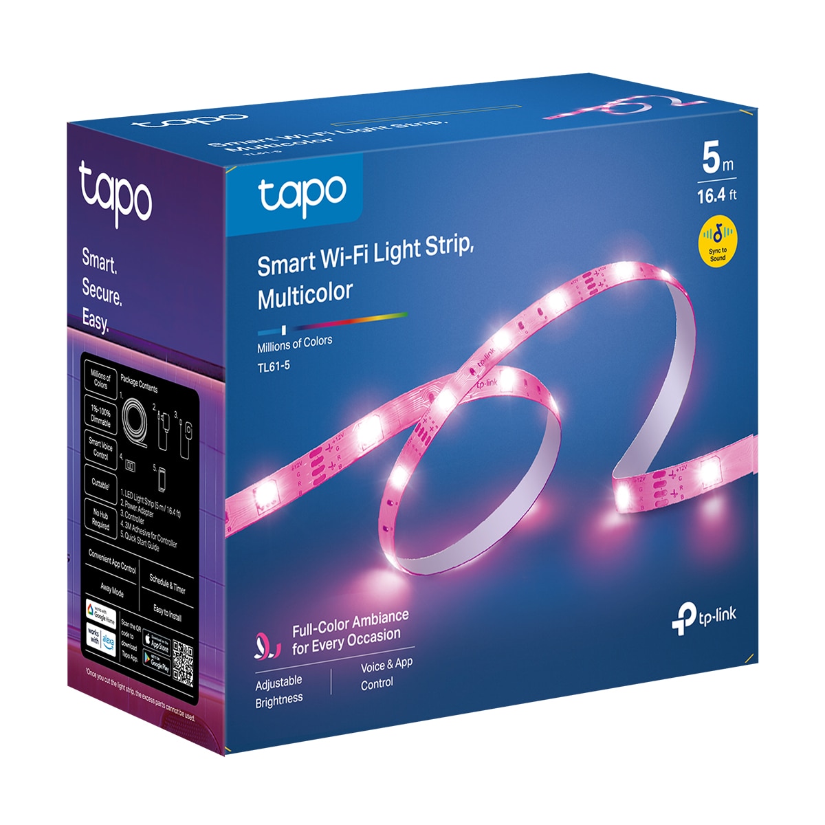 Tira de Luz LED Inteligente Tapo TL61-5 de 5 Metros 10