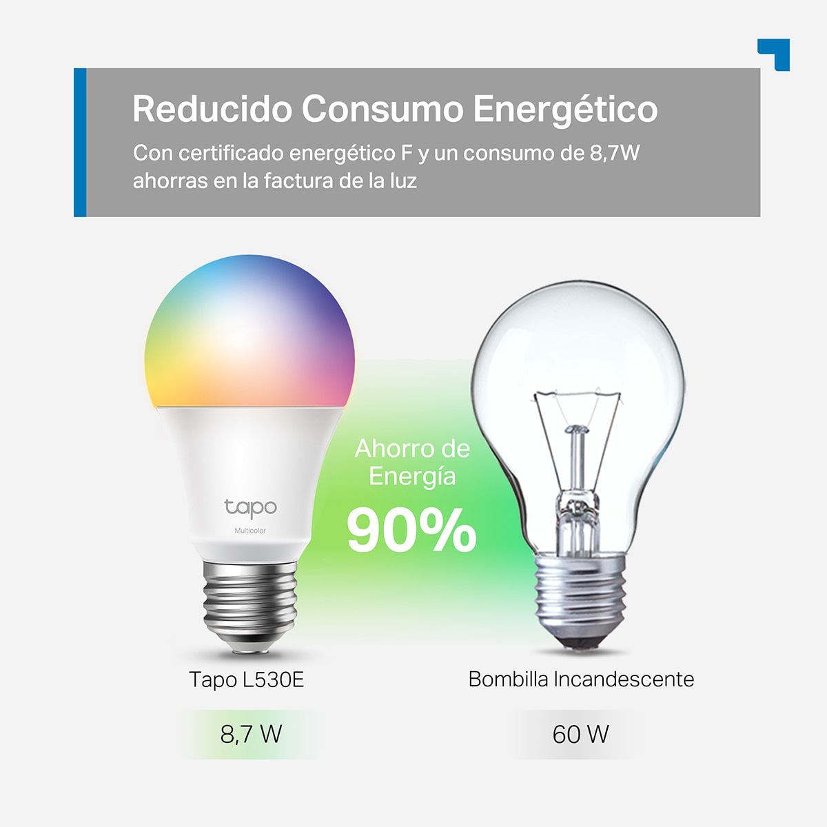 Lâmpada LED Inteligente Tapo Multicolorida TL13E 7