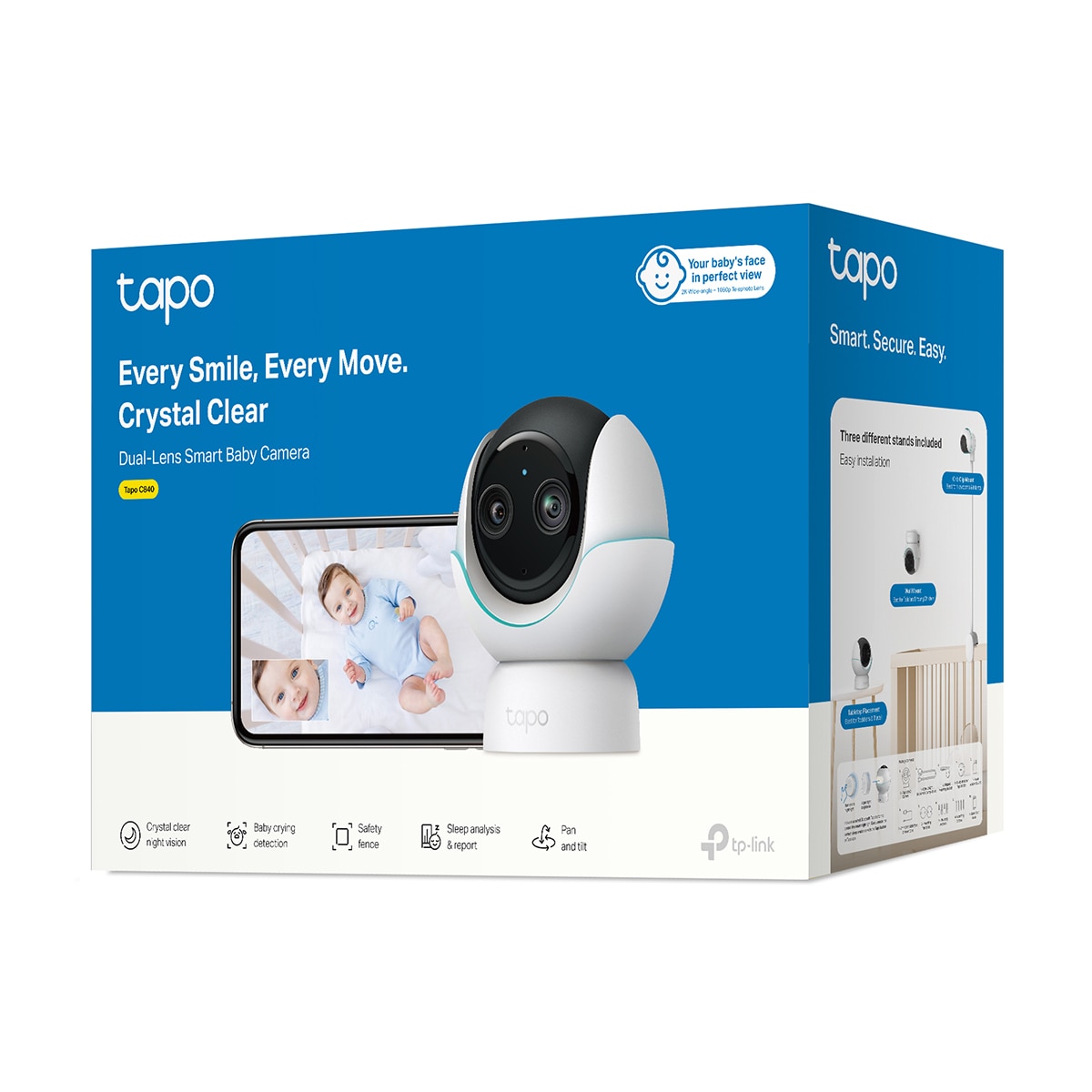 Cámara de vigilancia para Bebé Tapo C840, 360º 9