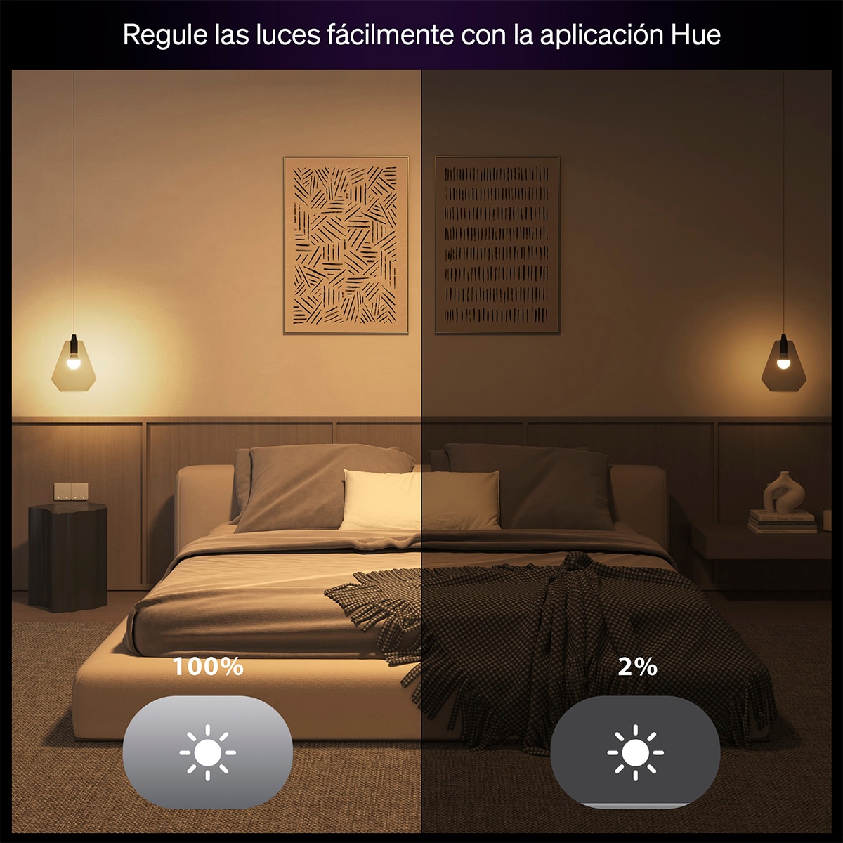 Bombilla inteligente LED Hue Essential 8W E27 A60, RGB, Regulable, Control App y Voz, Asistentes de voz, Pack de 3 6