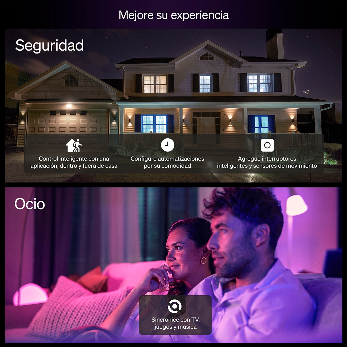 Bombilla inteligente LED Hue Essential 8W E27 A60, RGB, Regulable, Control App y Voz, Asistentes de voz, Pack de 3 8