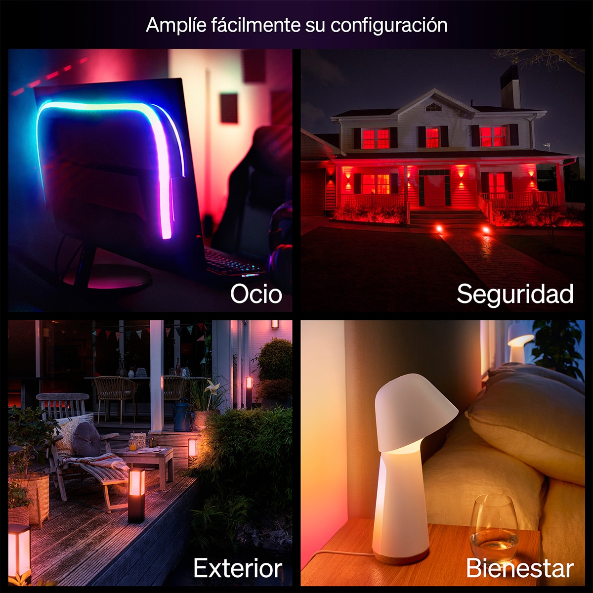 Bombilla inteligente LED Foco Hue Essential 4.7W GU10, RGB, Regulable, Control App y Voz, Asistentes de voz, Pack de 3 8