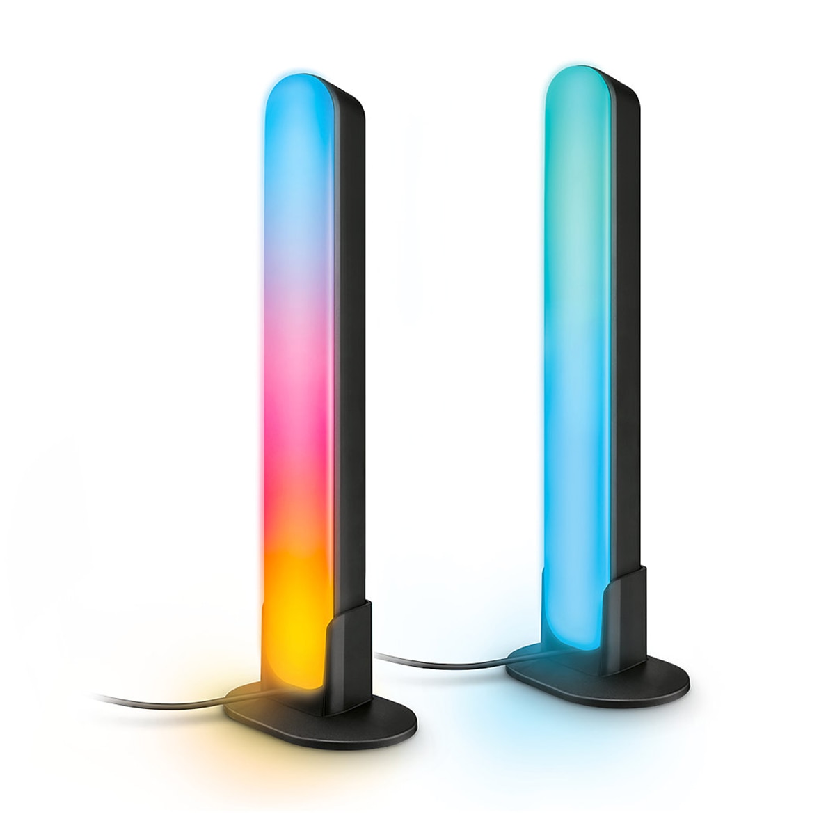 Imagen 0 de Barras de luces LED Gradient WiZ (2un), RGBIC, Iluminación inteligente, Multiposición, Regulable, Control App y Voz