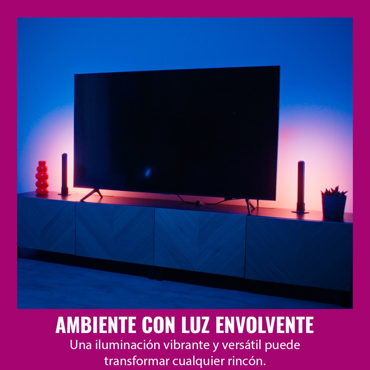 Barras de luces LED Gradient WiZ (2un), RGBIC, Iluminación inteligente, Multiposición, Regulable, Control App y Voz 4