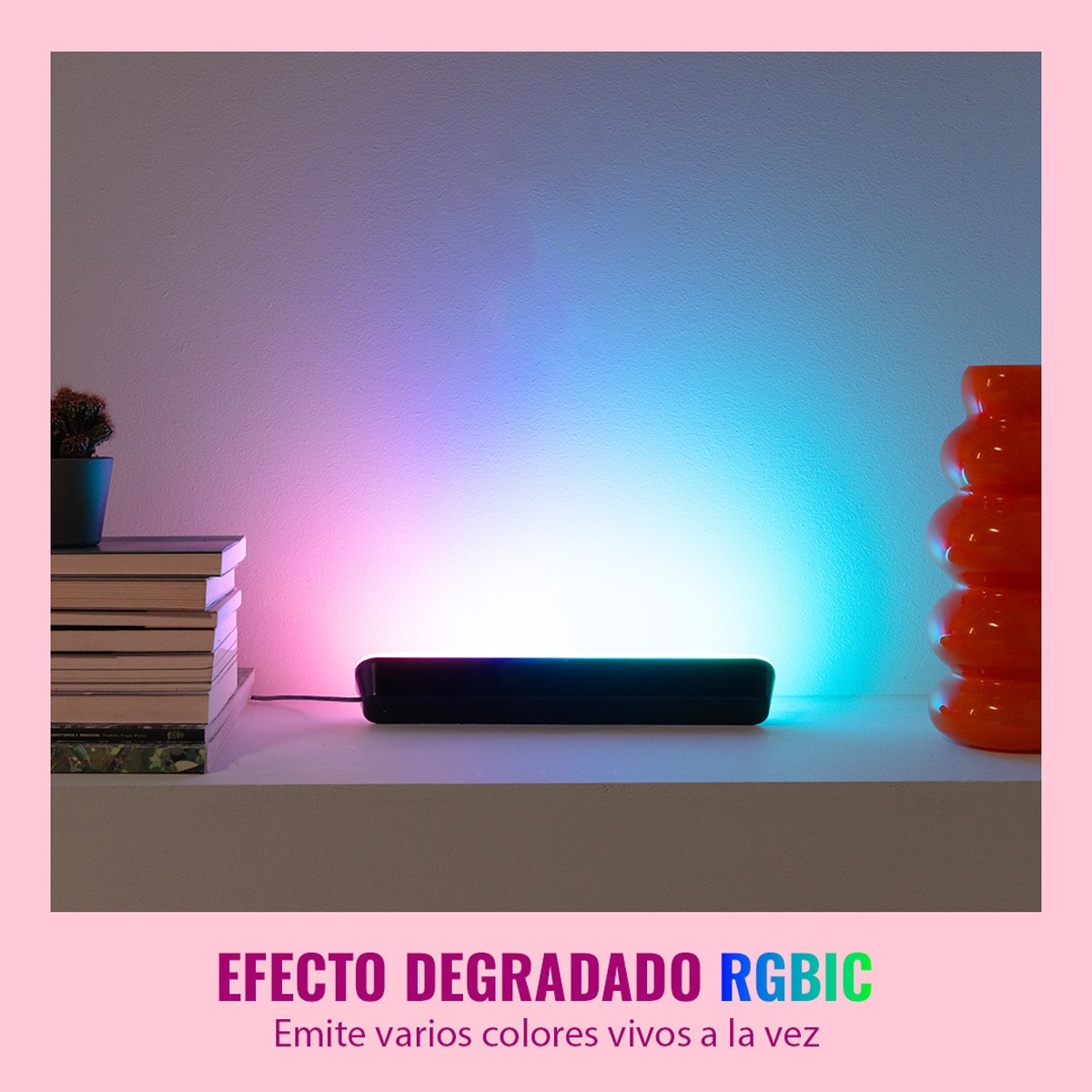 Barras de luces LED Gradient WiZ (2un), RGBIC, Iluminación inteligente, Multiposición, Regulable, Control App y Voz 5