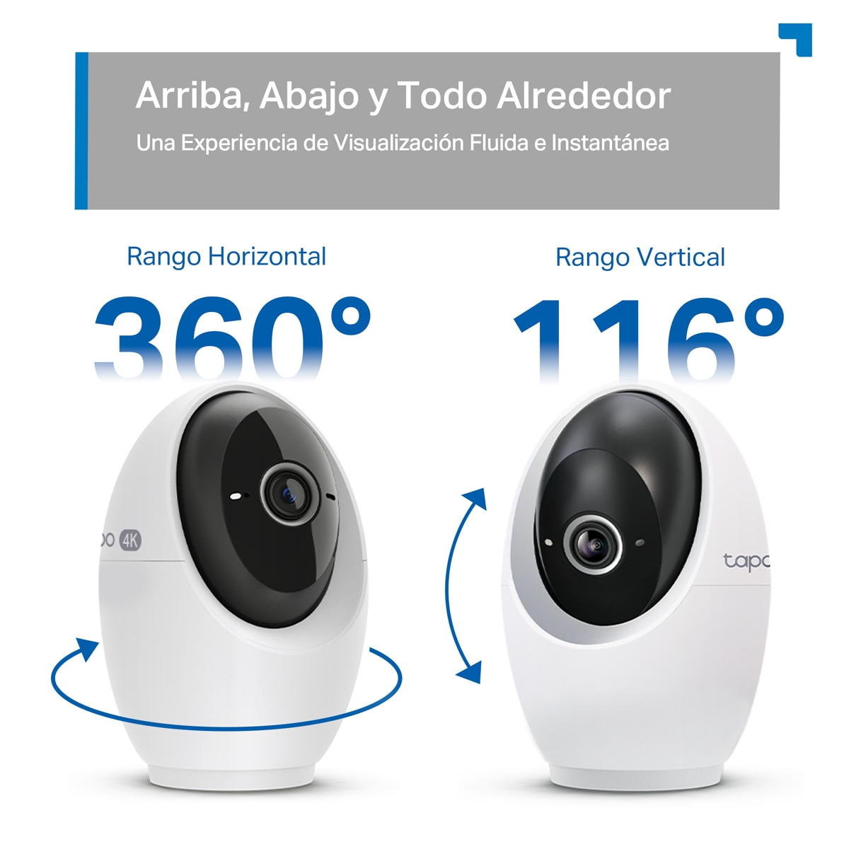 Cámara de Vigilancia Tapo C260, Resolución 4K, 360º, Reconocimiento Facial, Detección IA, Visión Nocturna, Alarma de Luz y Sonido 5