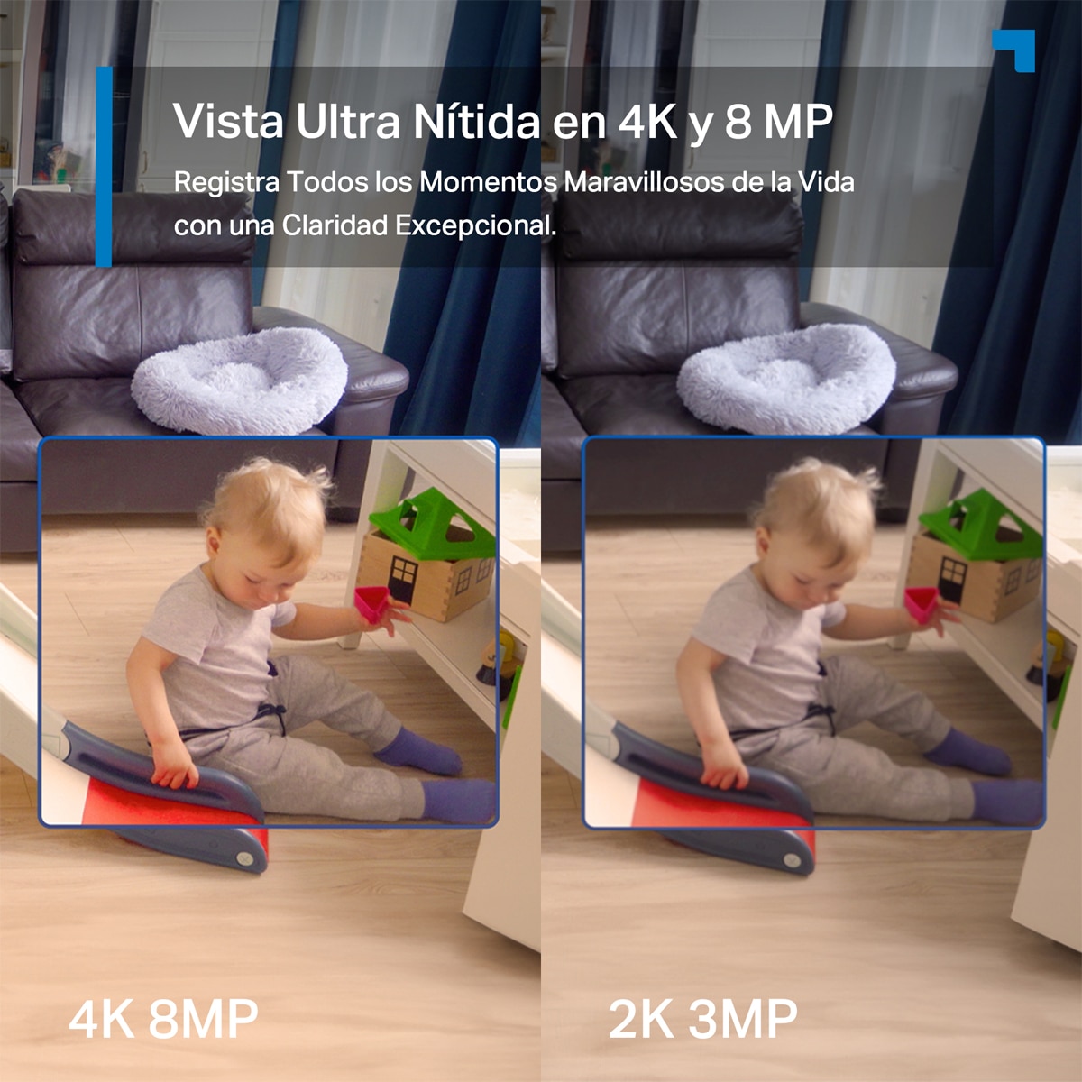 Cámara de Vigilancia Tapo C260, Resolución 4K, 360º, Reconocimiento Facial, Detección IA, Visión Nocturna, Alarma de Luz y Sonido 6