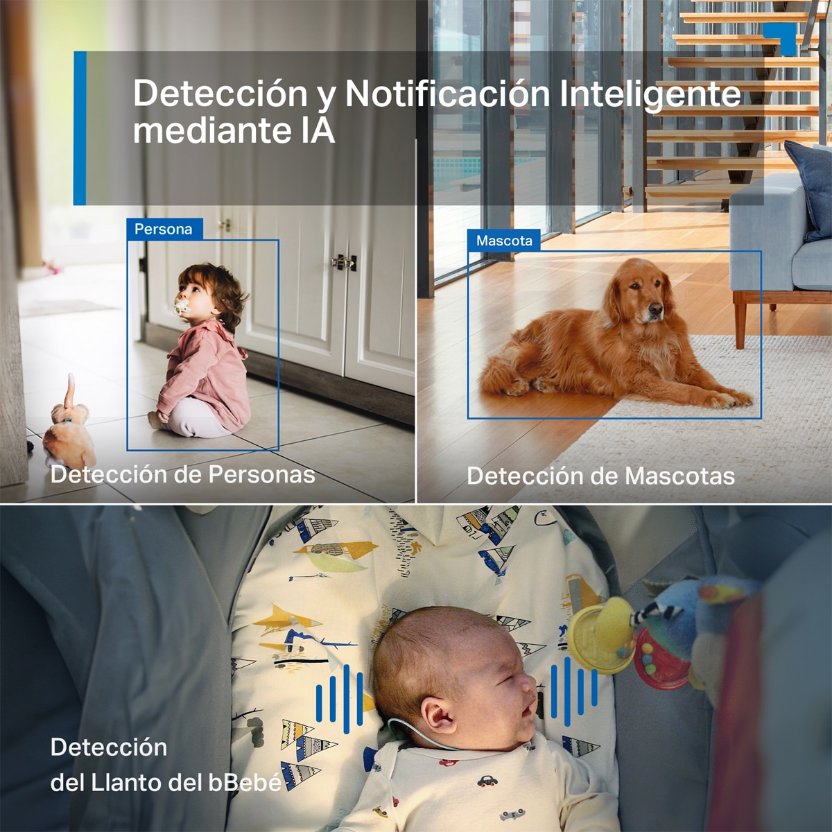 Cámara de Vigilancia Tapo C260, Resolución 4K, 360º, Reconocimiento Facial, Detección IA, Visión Nocturna, Alarma de Luz y Sonido 10