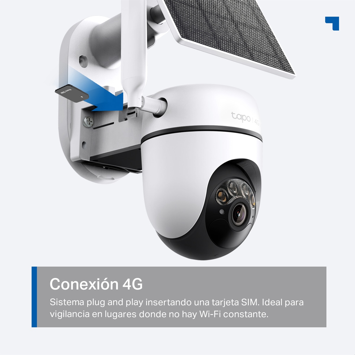 Cámara de vigilancia para exterior con Panel Solar y Batería Tapo C615G Kit, 2K, 360º, Detección IA, Visión Nocturna a Color, Alarma de Luz y Sonido 4