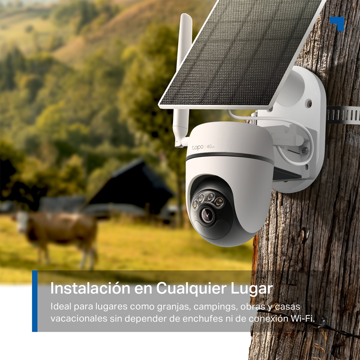 Cámara de vigilancia para exterior con Panel Solar y Batería Tapo C615G Kit, 2K, 360º, Detección IA, Visión Nocturna a Color, Alarma de Luz y Sonido 5