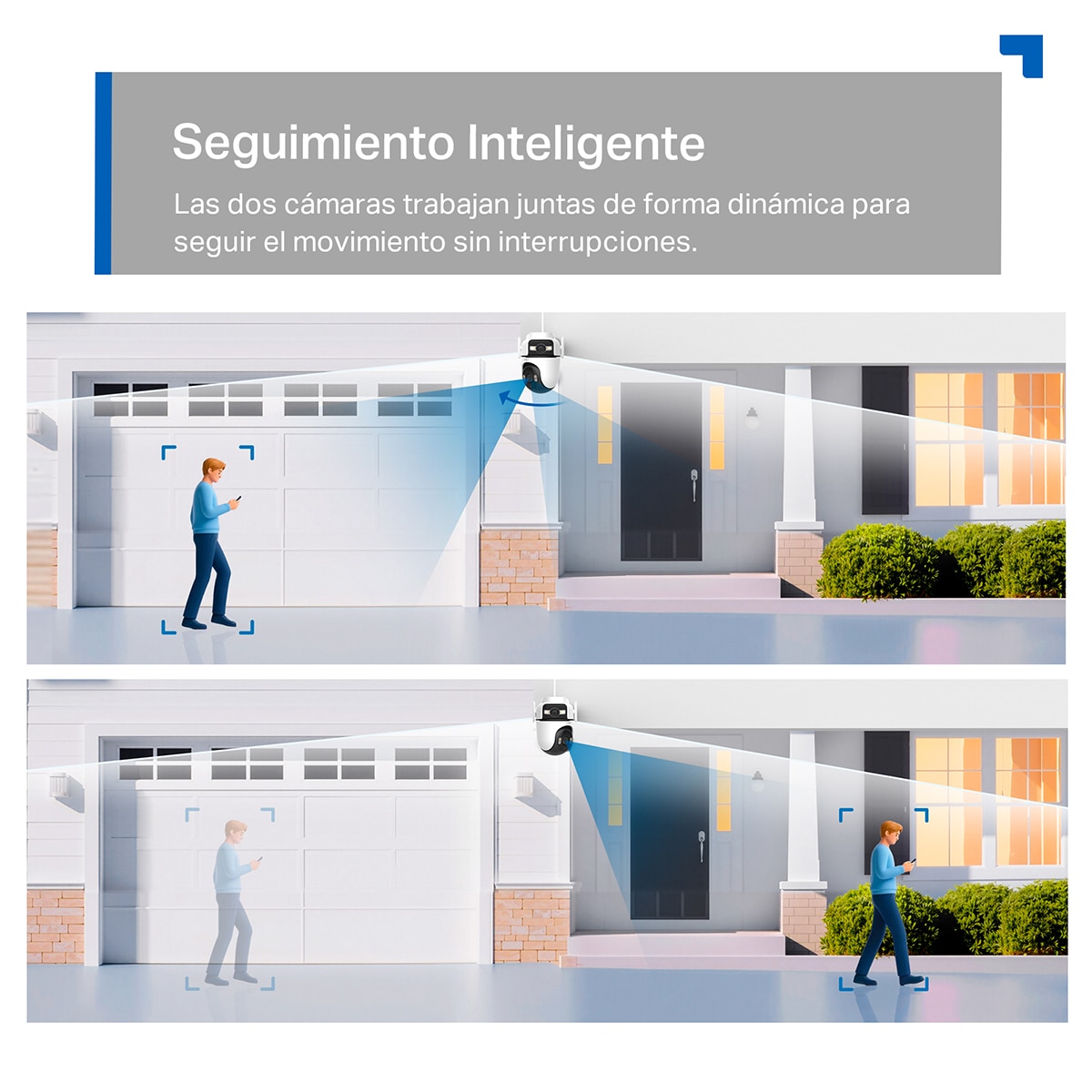 Cámara de vigilancia Tapo C545D, doble lente, 2K, IP 66 - Blanco Blanco-5