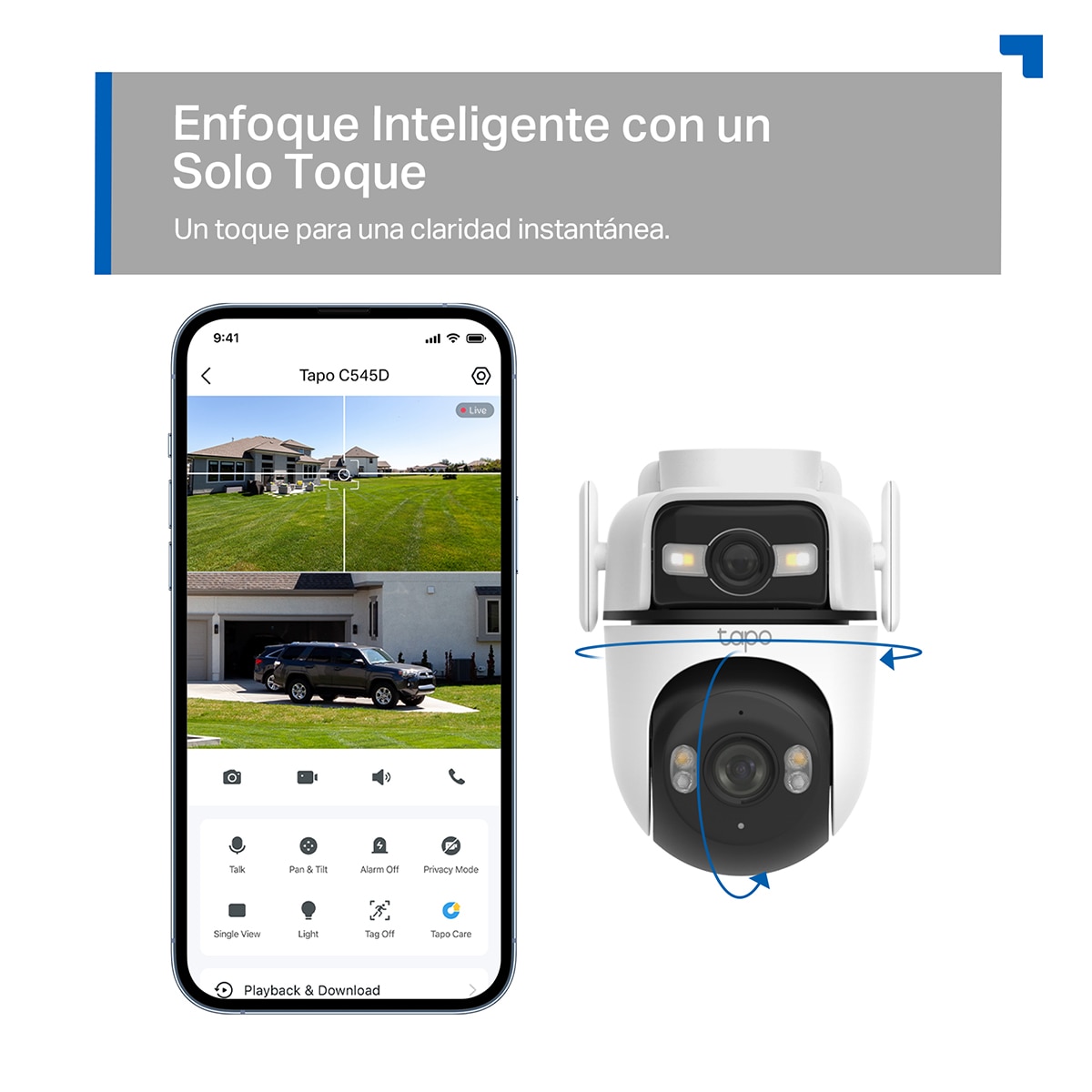 Cámara de vigilancia Tapo C545D, doble lente, 2K, IP 66 - Blanco Blanco-7