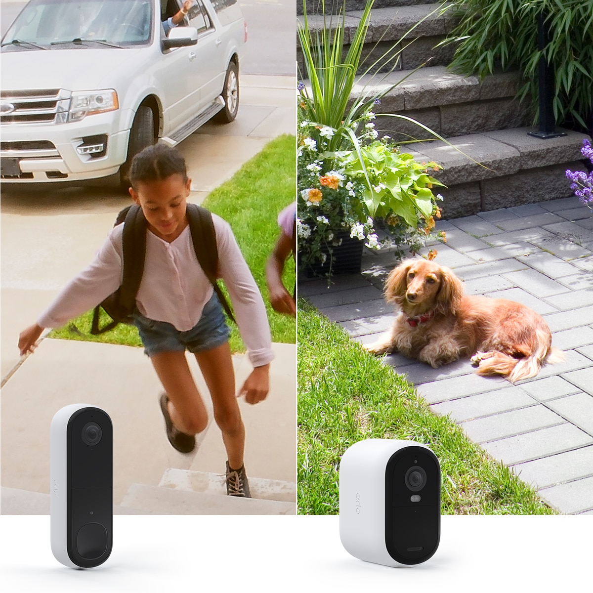 Cámara de seguridad 2K para exteriores Arlo Essential + Cámara de seguridad Arlo Essential para interiores - Blanco / Negro Blanco / Negro-2