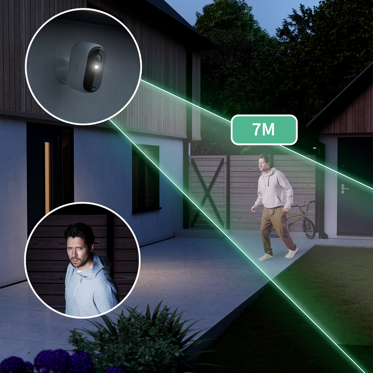 Cámara de seguridad 2K para exteriores Arlo Essential + Cámara de seguridad Arlo Essential para interiores - Blanco / Negro Blanco / Negro-4