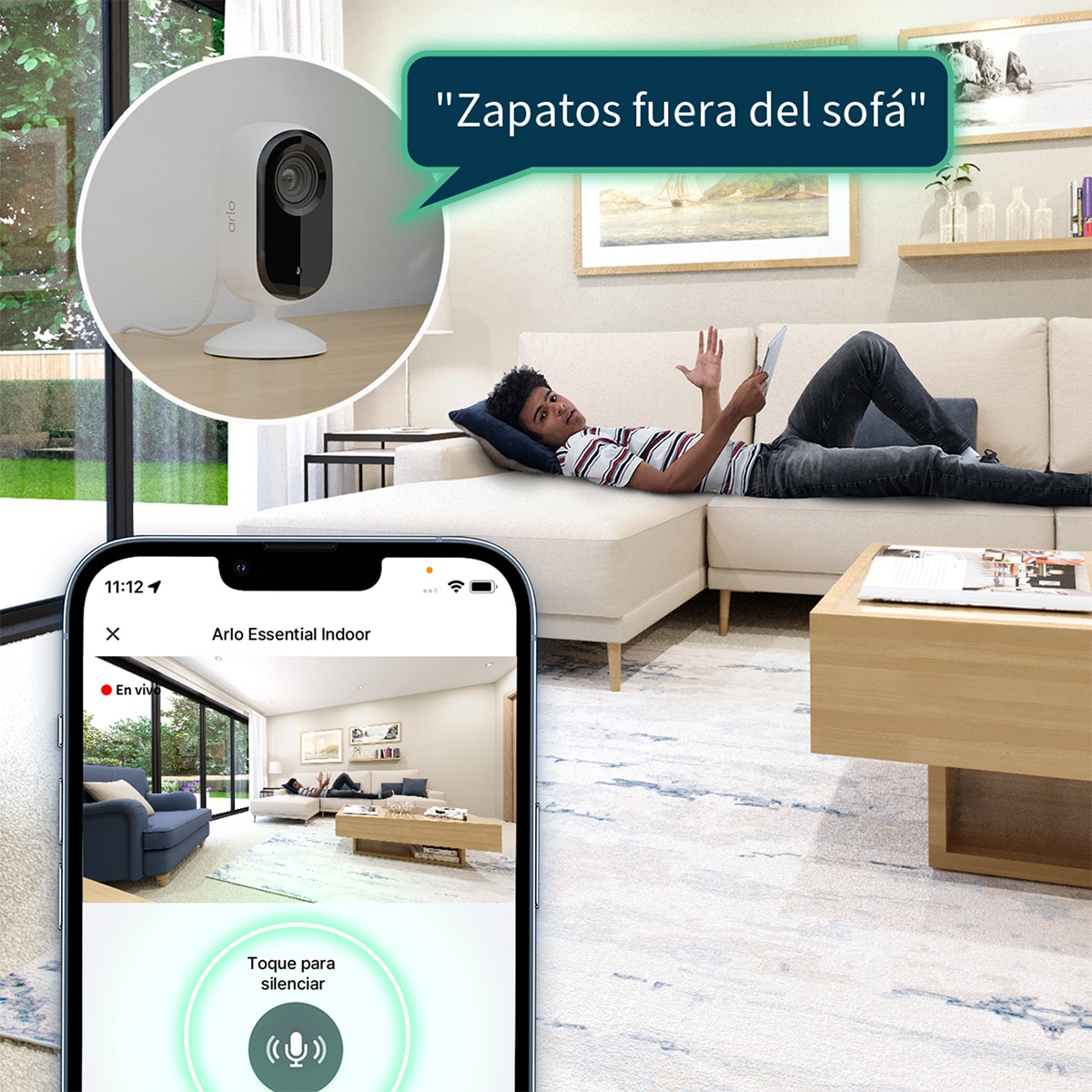 Pack cámara de seguridad 2K para exteriores + Cámara de seguridad 2K para interiores 6