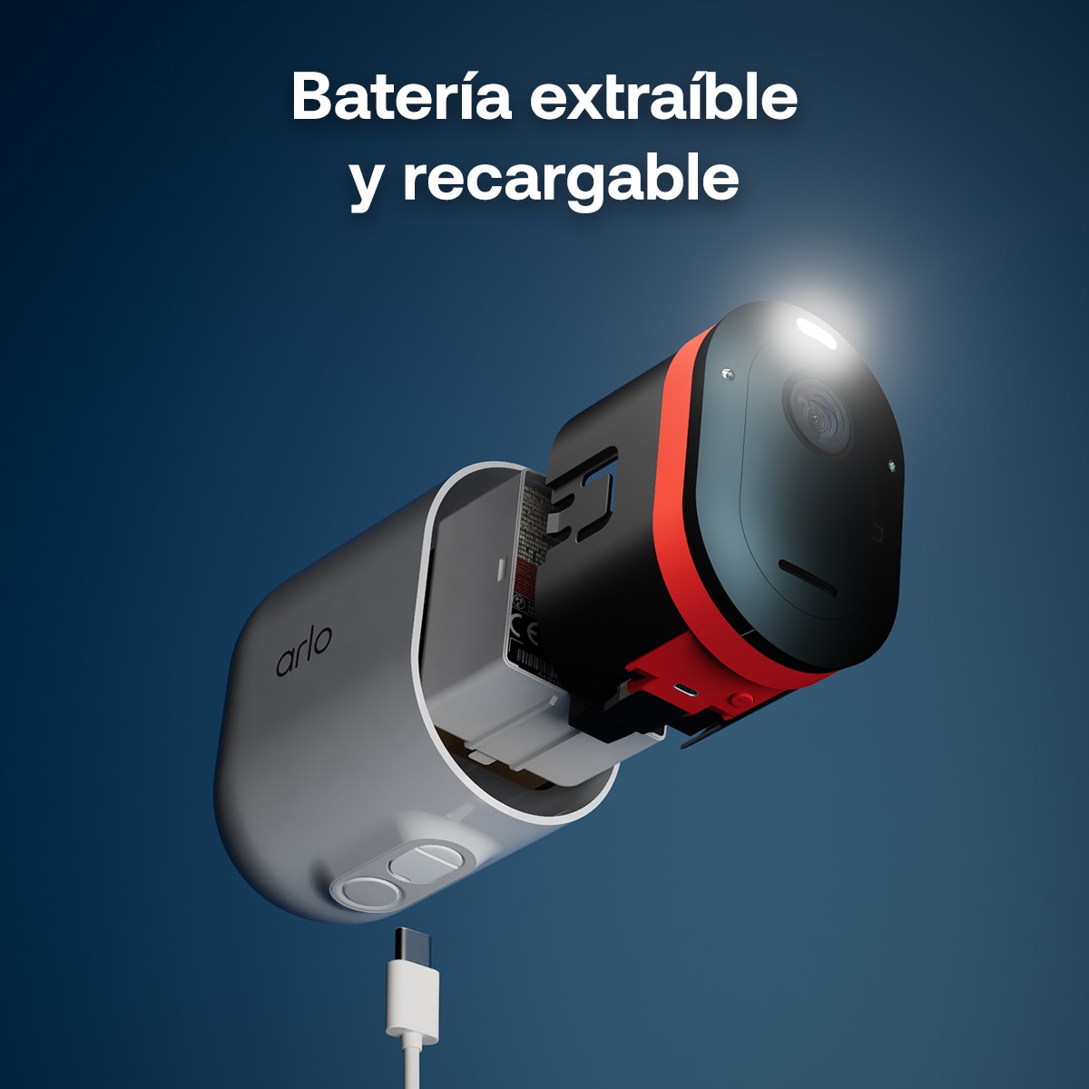 Cámara de seguridad para exteriores Arlo Pro 6, kit de 2 cámaras Blanco-7