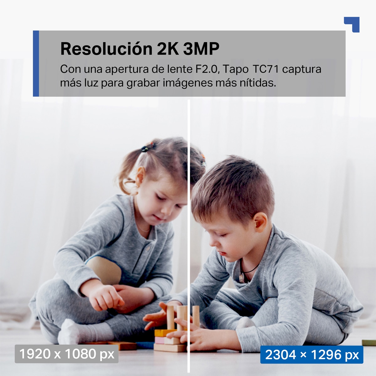 Cámara de vigilancia 360º Tapo TC71 (2 Pack), 2K 3MP, Visión Nocturna, Detección IA Gratuita, Audio Bidireccional - Blanco Blanco-3