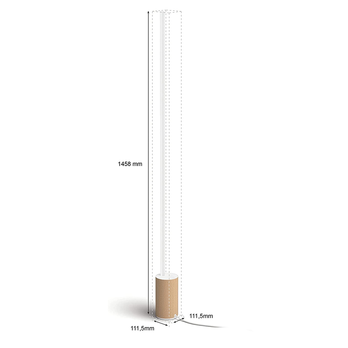 Lámpara de pie Philips Hue Signe Gradient Base de Madera Blanco / Madera-3
