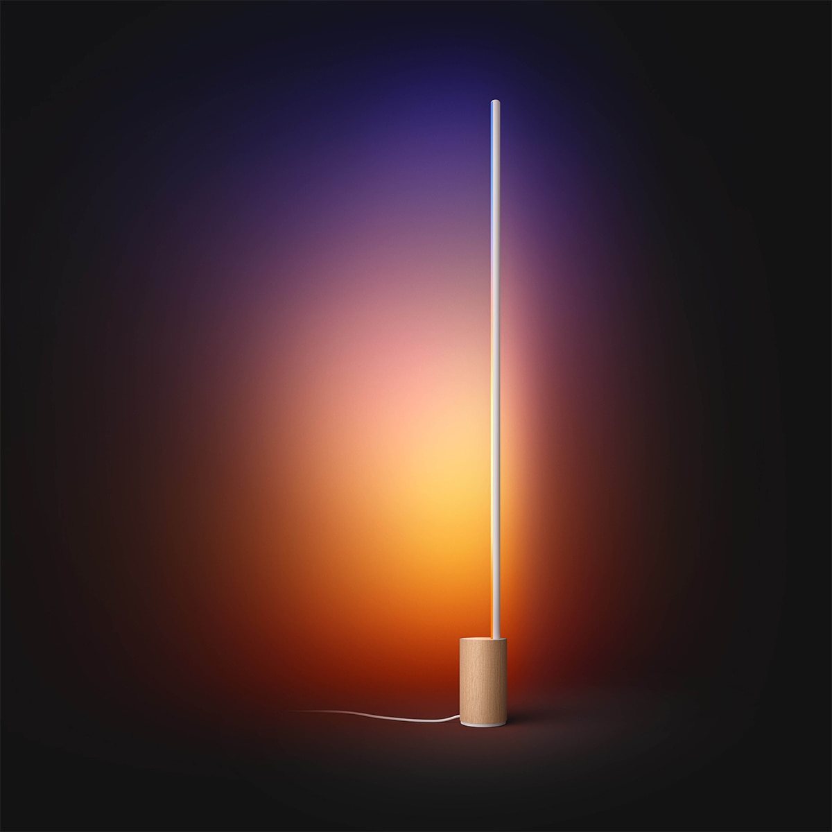 Lámpara de pie Philips Hue Signe Gradient Base de Madera Blanco / Madera-4
