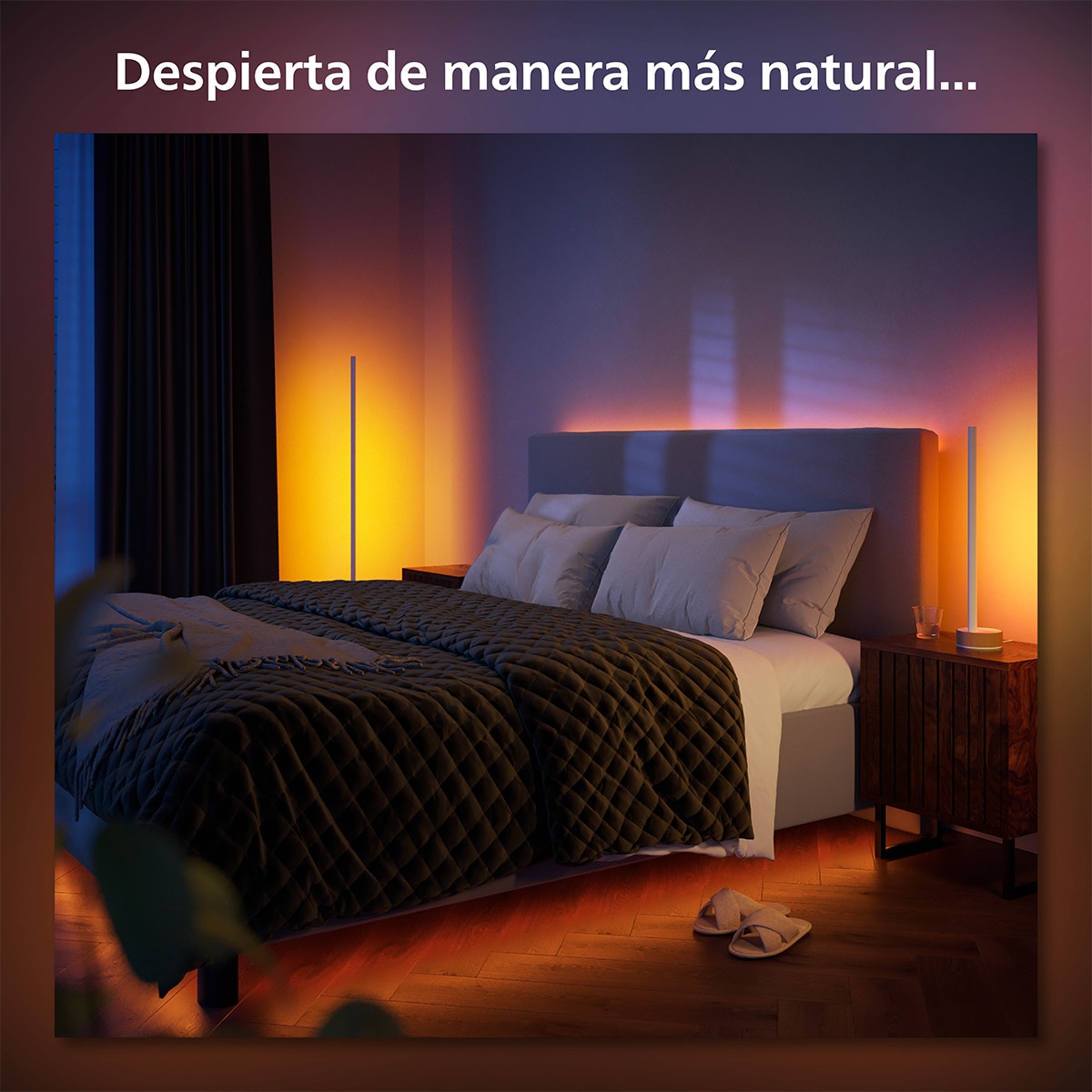 Lámpara de pie Philips Hue Signe Gradient Base de Madera Blanco / Madera-5