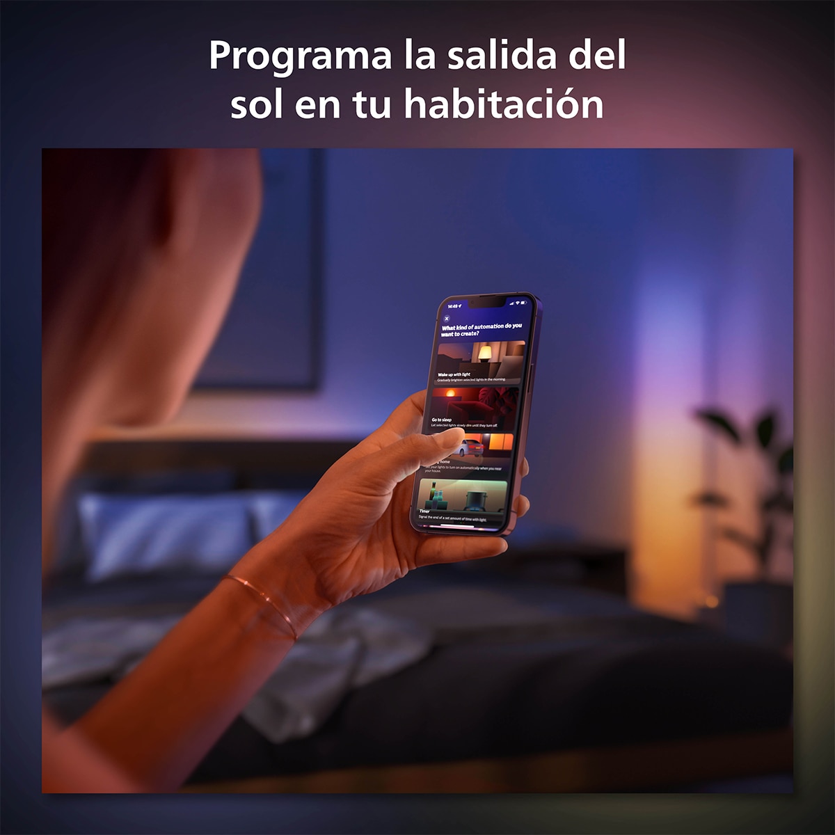 Lámpara de pie Philips Hue Signe Gradient Base de Madera Blanco / Madera-6