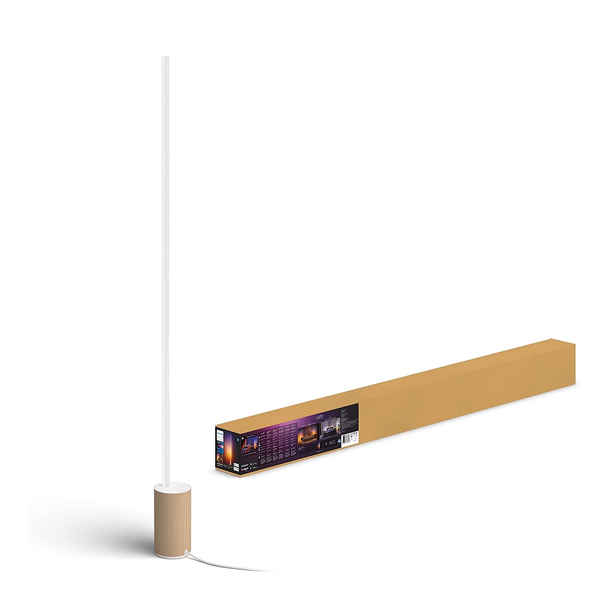 Lámpara de pie Philips Hue Signe Gradient Base de Madera Blanco / Madera-8