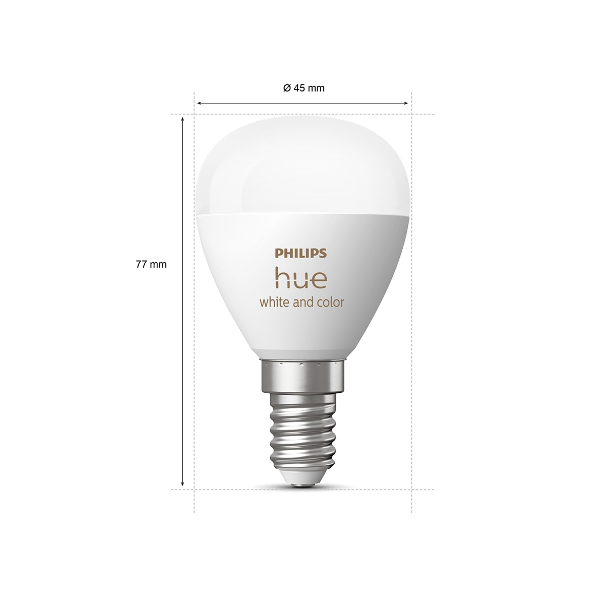 Bombilla inteligente LED esférica Philips Hue White and Colour E14 Pack 2ud 2