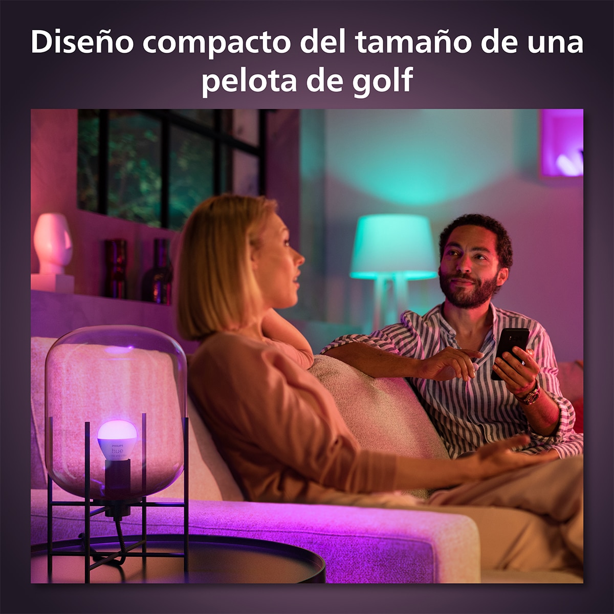 Bombilla inteligente LED esférica Philips Hue White and Colour E14 Pack 2ud 5