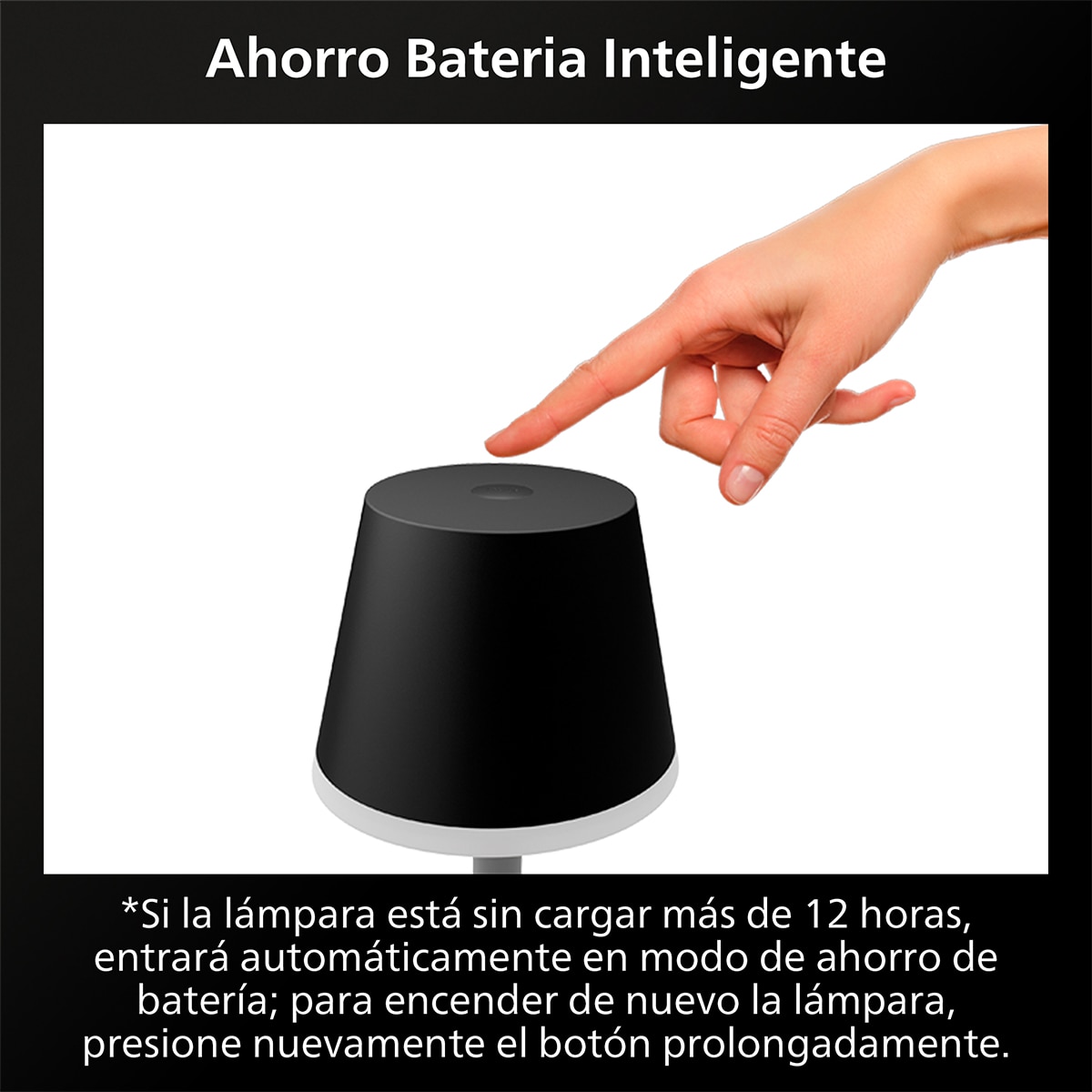Lámpara de mesa portátil Philips Hue Go Portable Negro-7