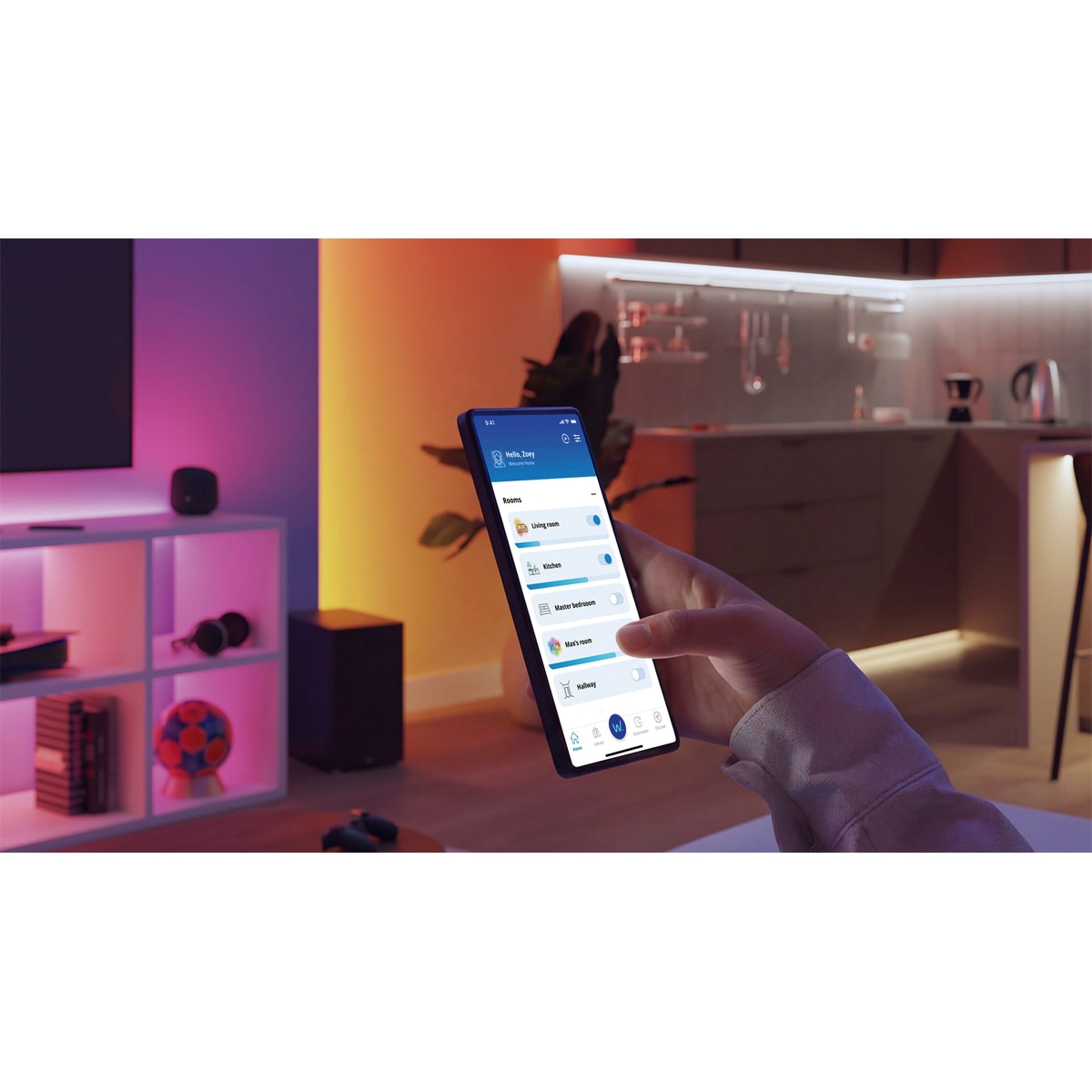 Bombilla Led inteligente Philips Smart Led E27, 100W, 1521lm, RGB, Wi-Fi, control vía app wiz 2