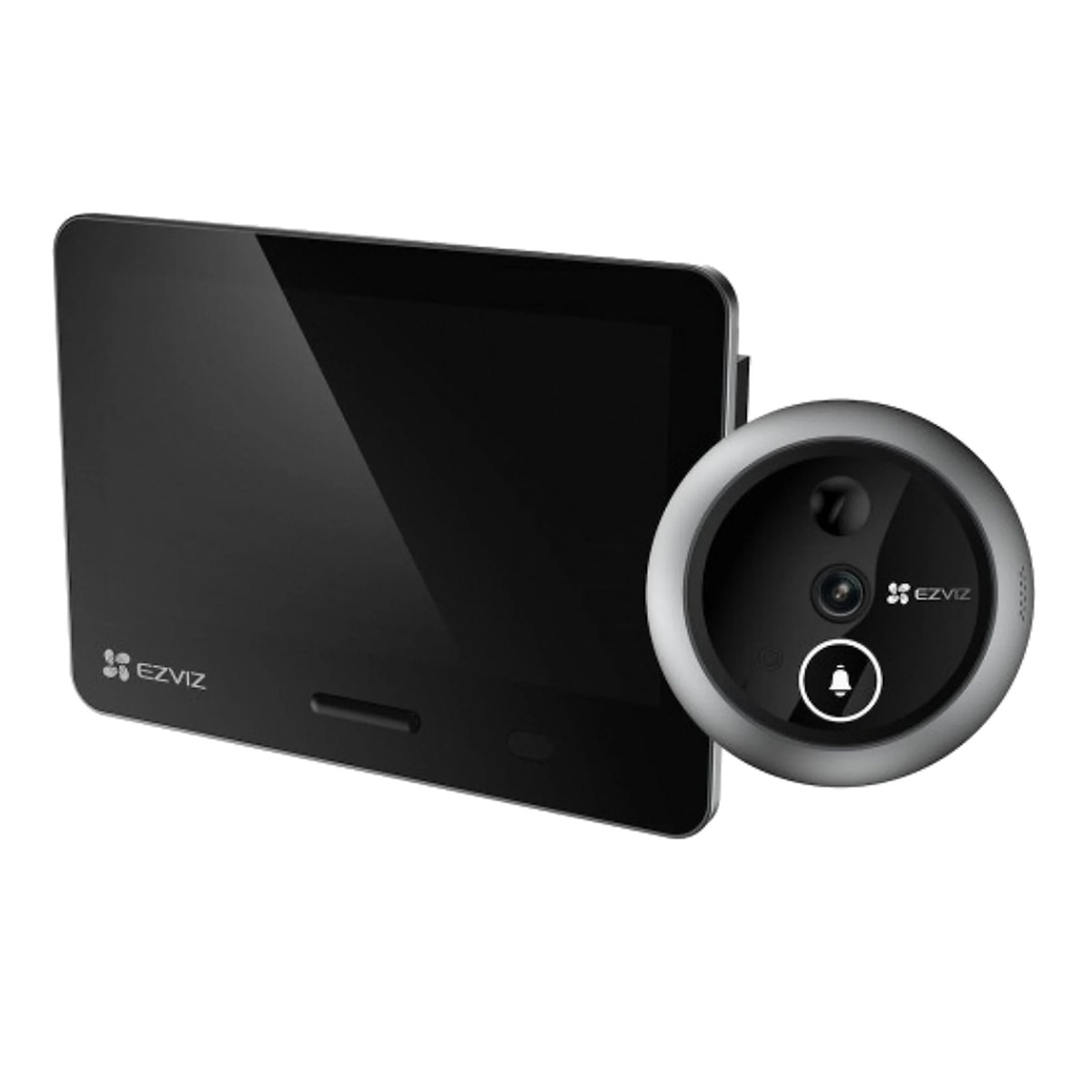 Imagen 0 de Mirilla inteligente Ezviz EP4, Cámara 2K, pantalla 4,3", WI-FI, visión nocturna y detección de personas Plata