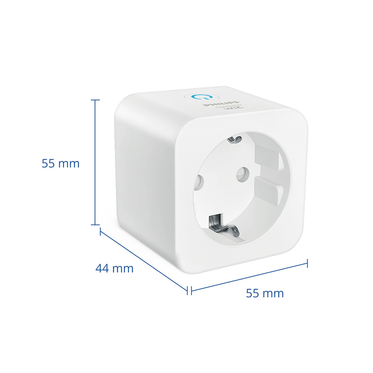 Enchufe Inteligente Philips Tipo-F, WiFi, control via app wiz, compatible Matter - Blanco Blanco-2