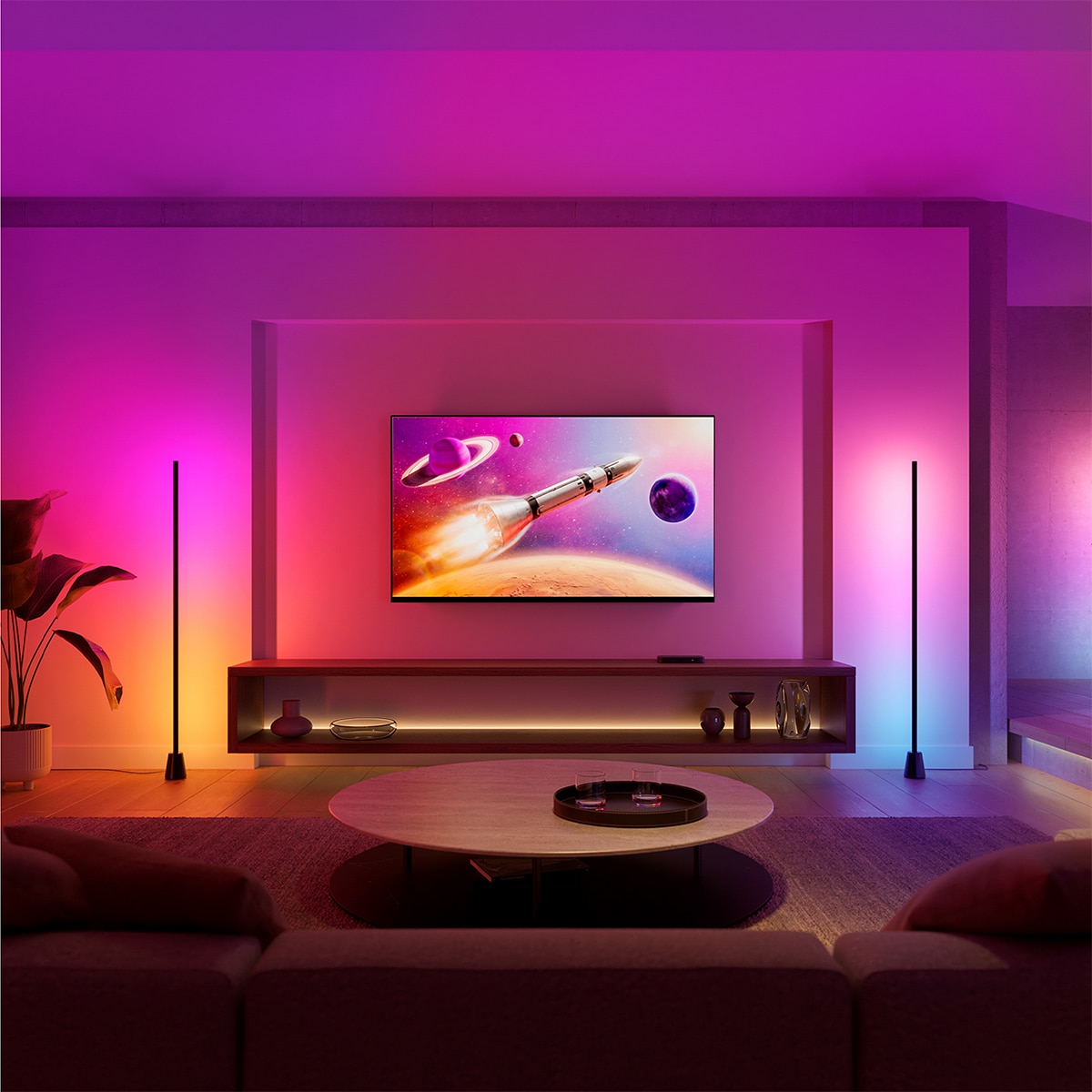 Lámpara de suelo LED inteligente Philips Hue Play, 1040lm, control por App y Voz, compatible con Alexa, Apple y Google Home 5
