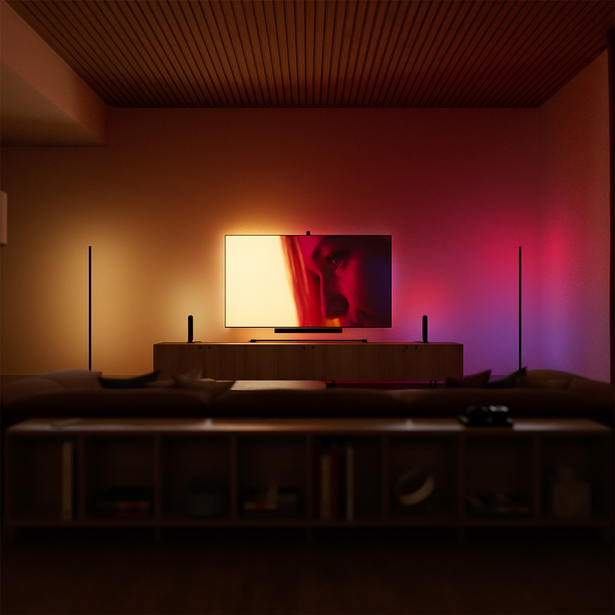Tira Led Philips Hue Play gradient para TV 55-65'', sincroniza con TV, control por App y Voz, compatible con Alexa, Apple y Google Home 6