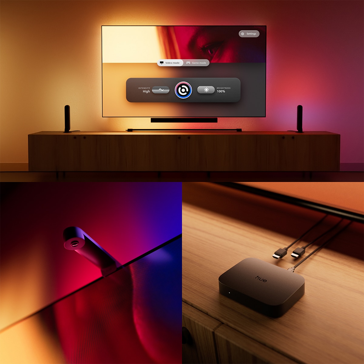 Tira Led Philips Hue Play gradient para TV 55-65'', sincroniza con TV, control por App y Voz, compatible con Alexa, Apple y Google Home 8