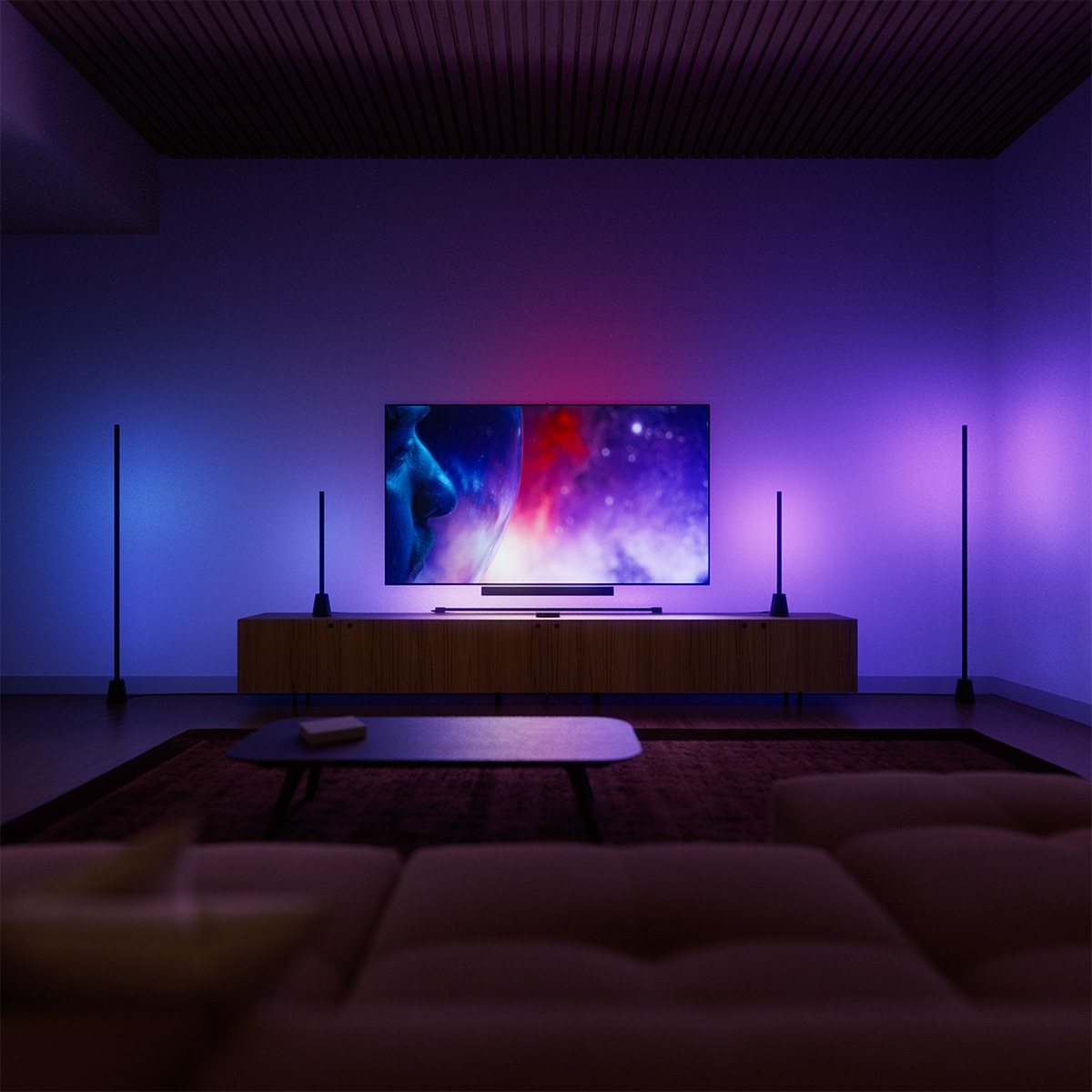 Philips Hue Play HDMI Sync Box 4K 60 Hz, sincronizador de luz ambiente, control con App 6