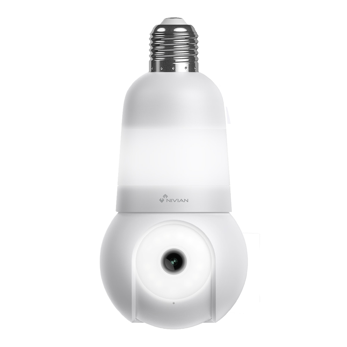 Imagen 1 de Cámara de vigilancia Nivian, tipo bombilla E-27, 2K, 360º, Wi-Fi Blanco