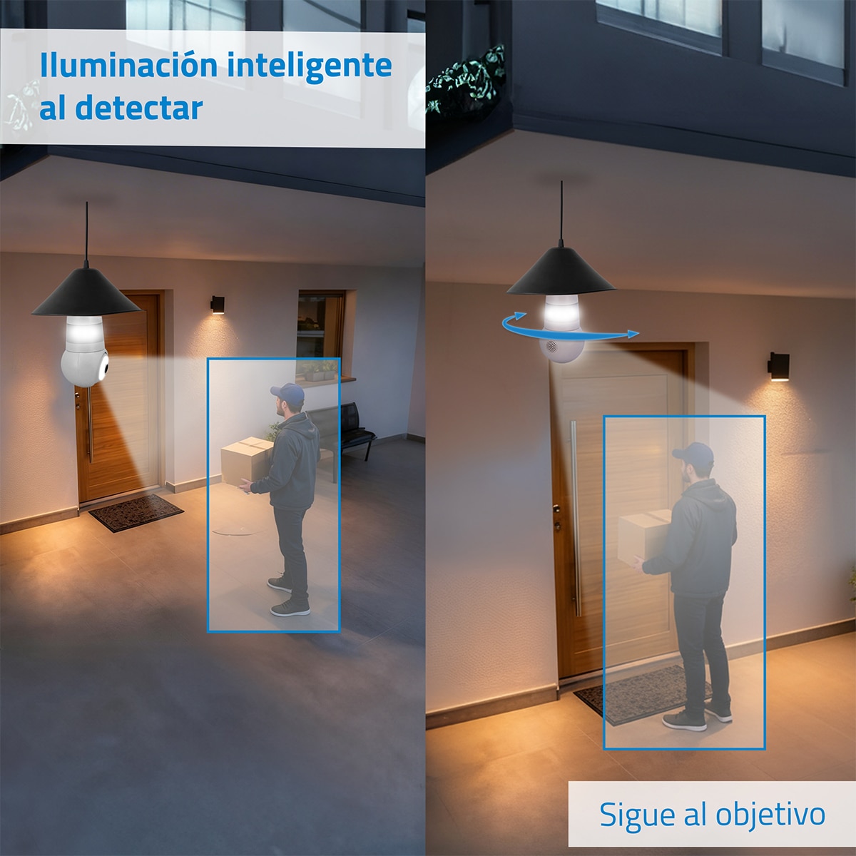 Imagen 6 de Cámara de vigilancia Nivian, tipo bombilla E-27, 2K, 360º, Wi-Fi - Blanco Blanco