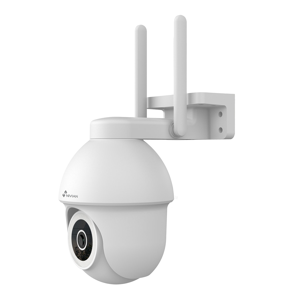 Imagen 1 de Cámara de vigilancia para exterior Nivian IPC 0S3, Wi-Fi, Half 4K, visión nocturna color, detección movimiento y humanos Blanco