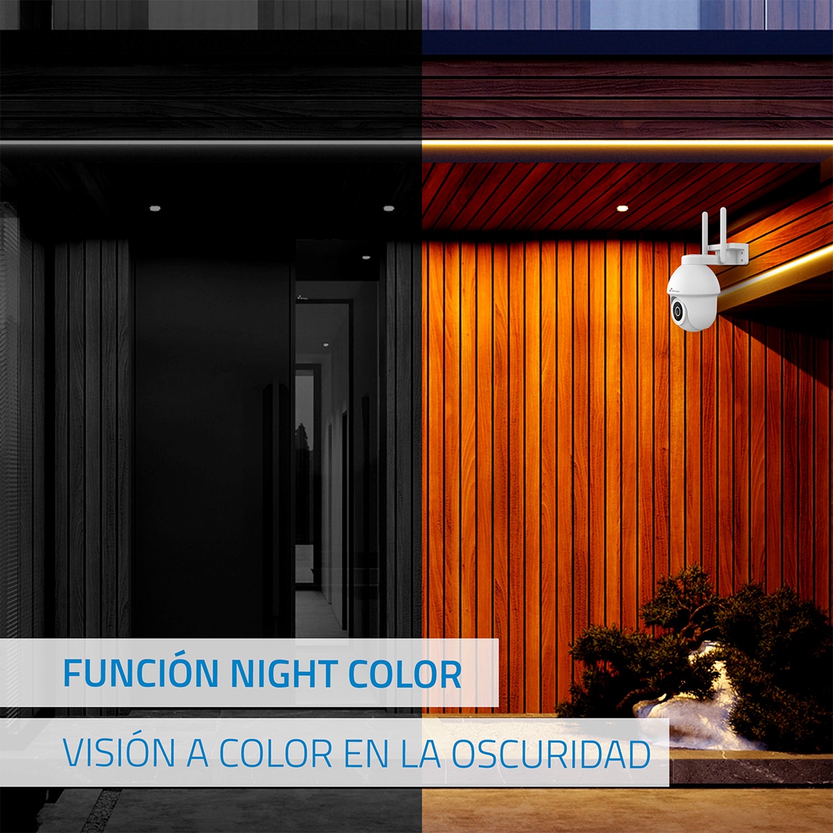 Imagen 4 de Cámara de vigilancia para exterior Nivian IPC 0S3, Wi-Fi, Half 4K, visión nocturna color, detección movimiento y humanos - Blanco Blanco